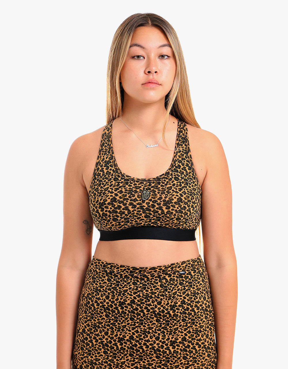 Vans Womens Strauberry Leopard Bralette - Cher Cheetah