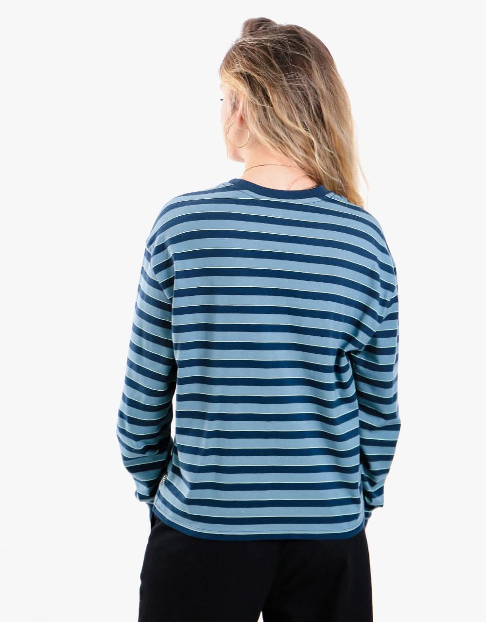 Vans Womens Skate Stripe L/S T-Shirt - Dress Blues