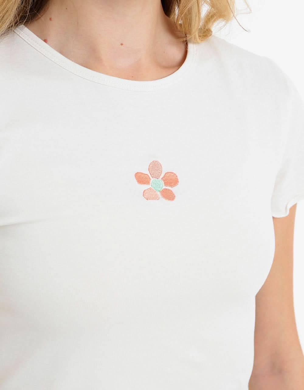 Vans Womens Brighton Zuener Flower Baby Tee - Marshmallow