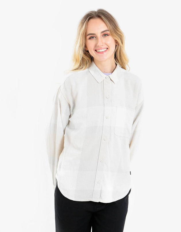 Vans Womens Easy Plaid Flannel Top - Sandshell