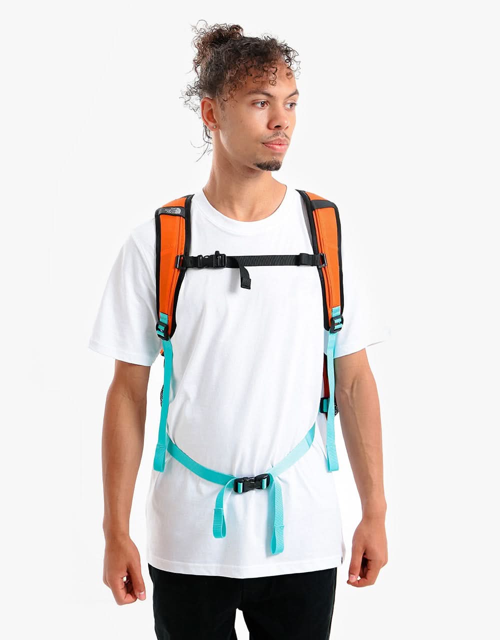 The North Face Hot Shot SE Backpack - Red Orange/Transantarctic Blue