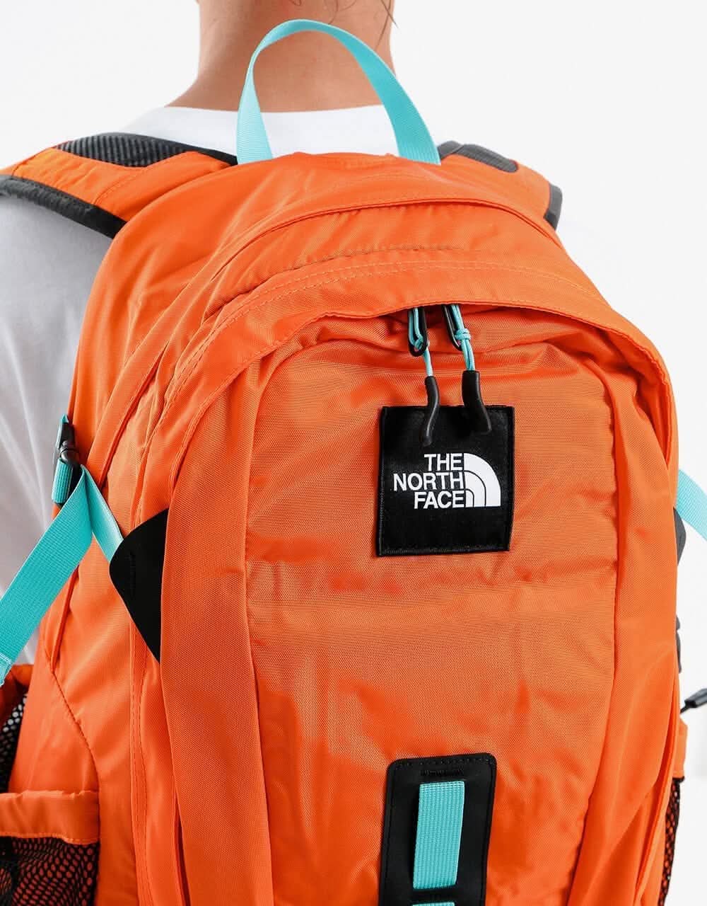 The North Face Hot Shot SE Backpack - Red Orange/Transantarctic Blue