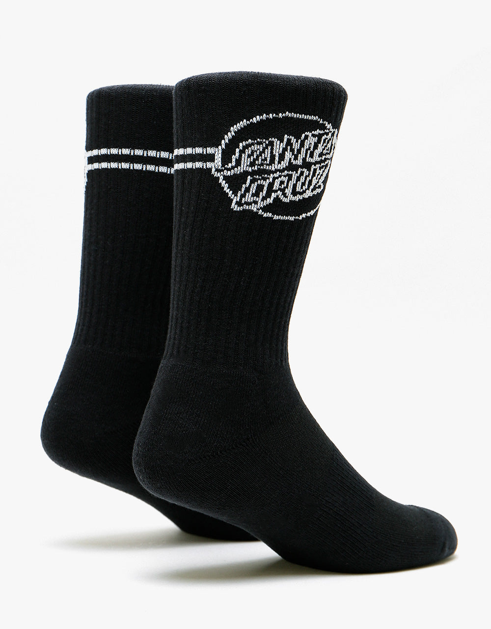 Santa Cruz Opus Dot Stripe Socks - Black/White