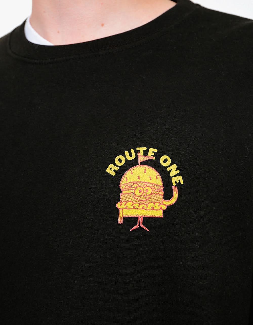 Route One Burger Sweatshirt - Black