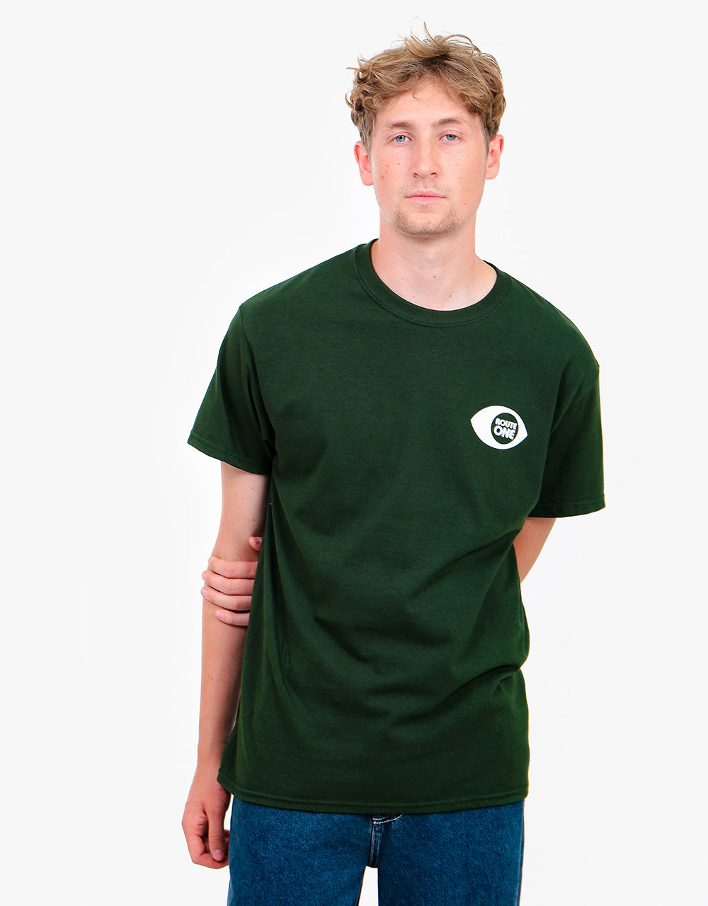 Route One Flagpole Sitta T-Shirt - Forest Green