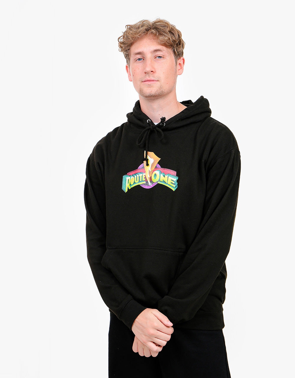 Route One Mighty Morphin Pullover Hoodie - Black
