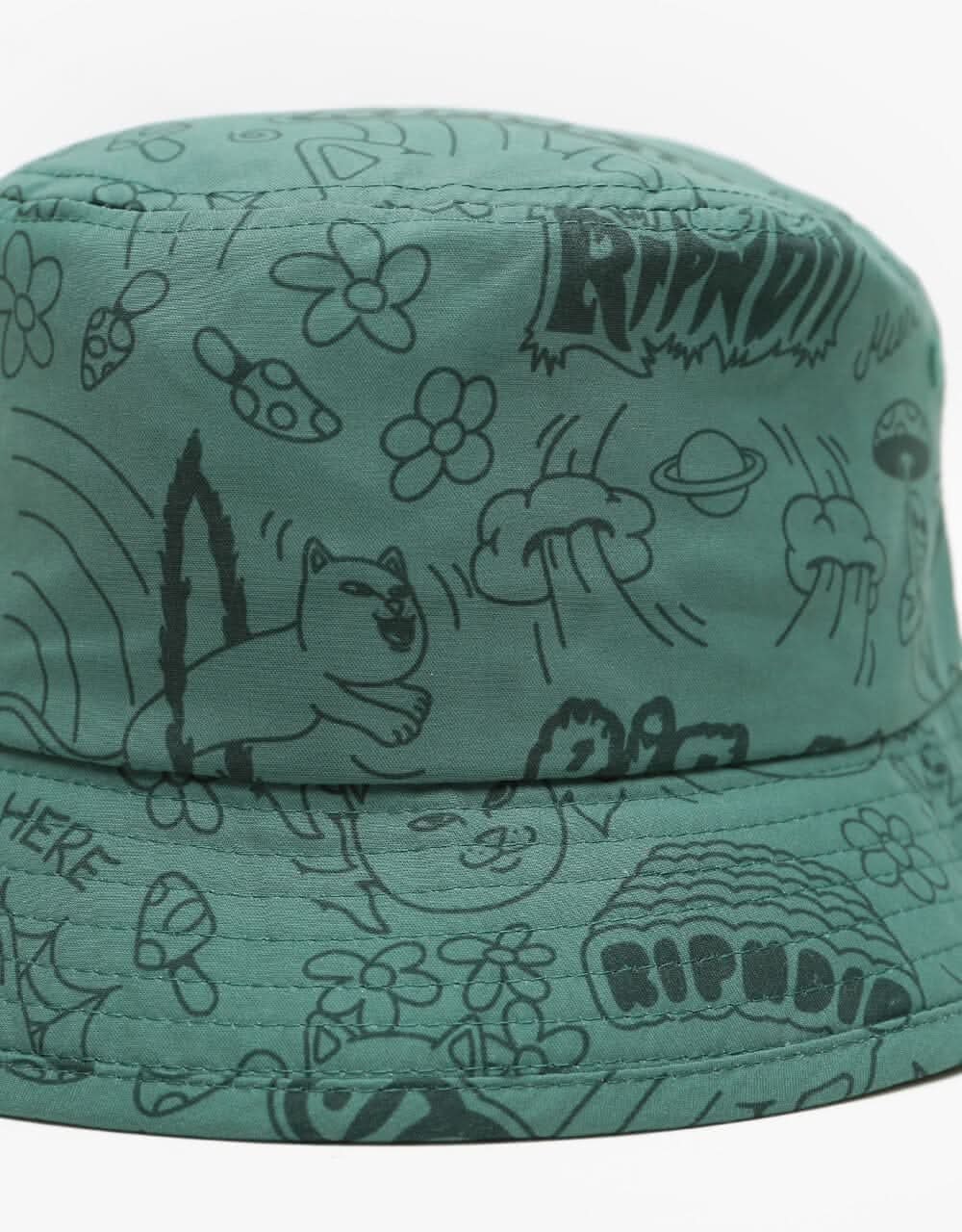 RIPNDIP Scibble Bucket Hat - Forest Green