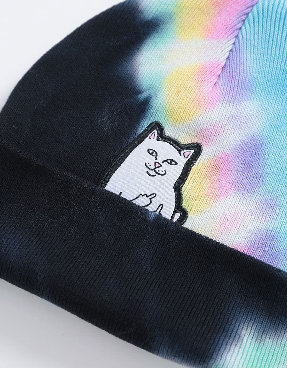 RIPNDIP Lord Nermal Beanie - Black/Pink Tie Dye