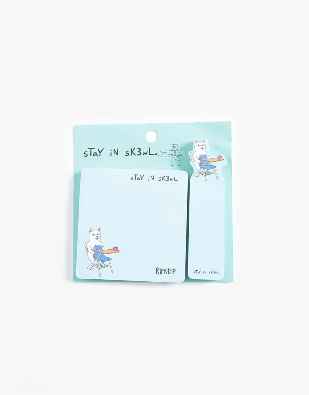 RIPNDIP Stay In Sk3wl Post It Note Pack - Blue