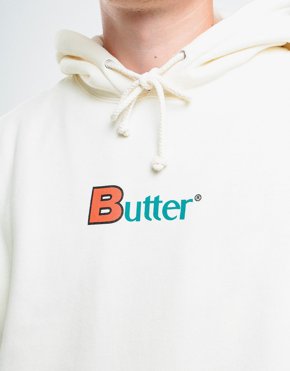 Butter Goods Bold Classic Logo Pullover Hoodie - Bone