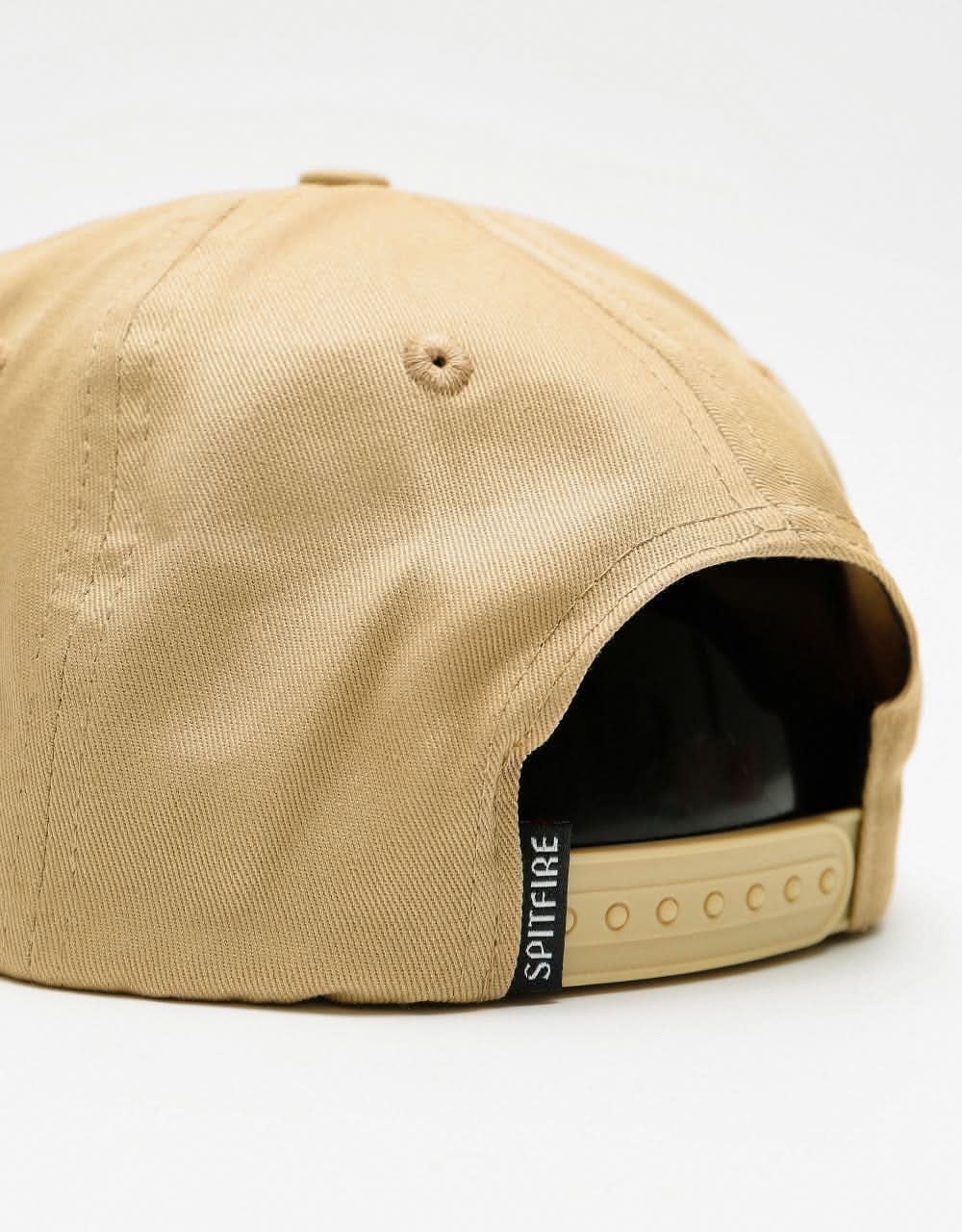 Spitfire Classic 87' Swirl Patch Snapback Cap - Khaki/Red