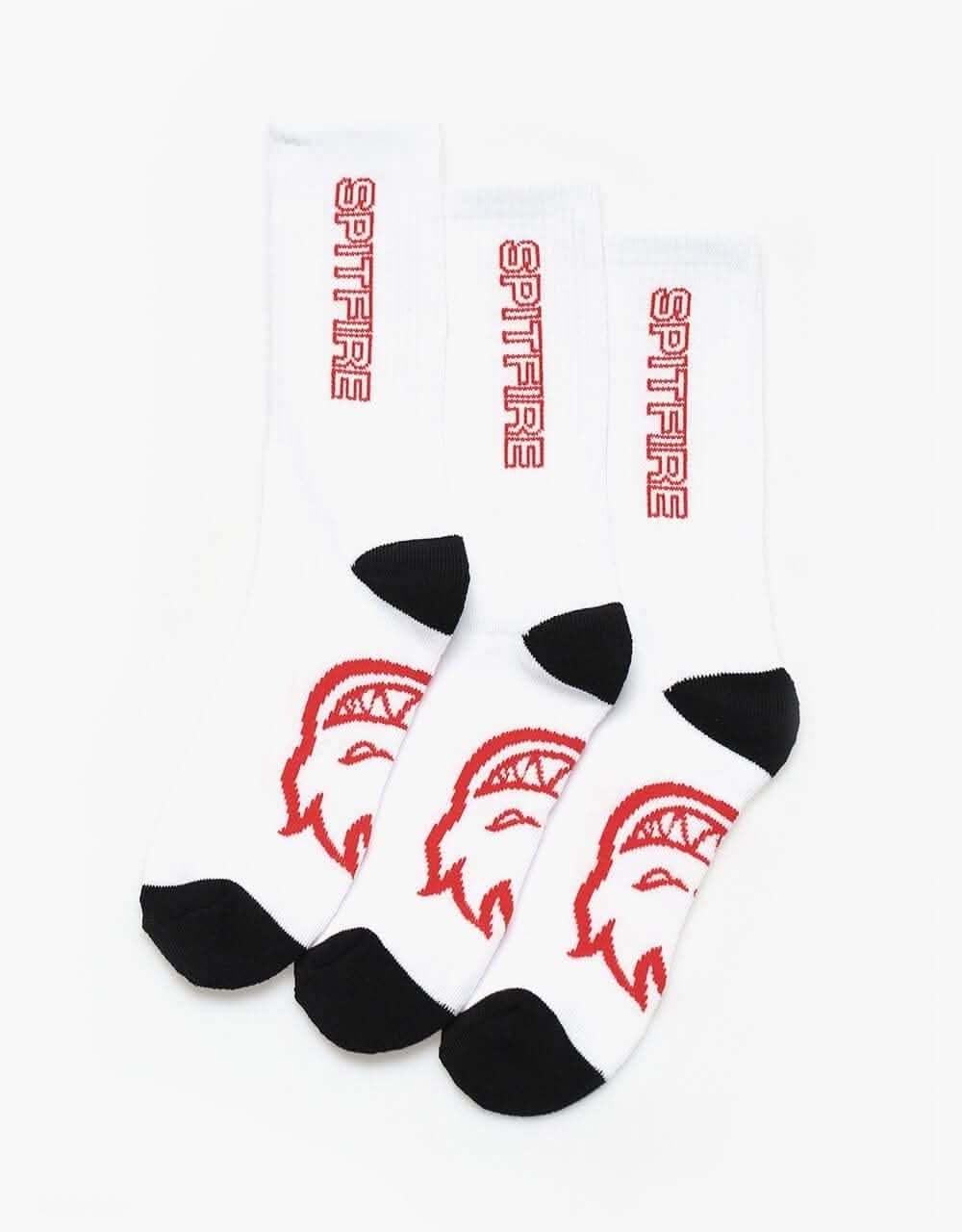 Spitfire Classic 87' 3 Pack Socks - White/Red/Black