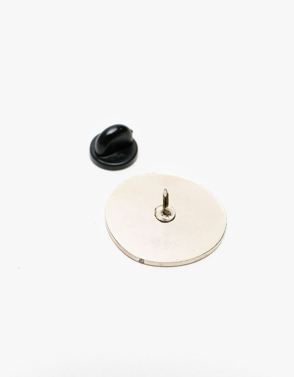 Krooked Trinity Smile Pin - Polished Silver/Black