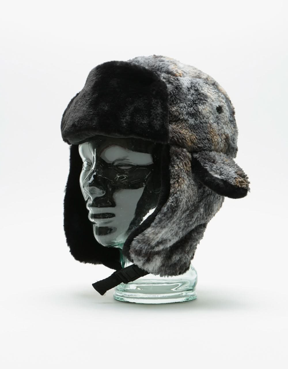 RIPNDIP Warped Sherpa Aviator Hat - Navy/Mauve Tie Dye