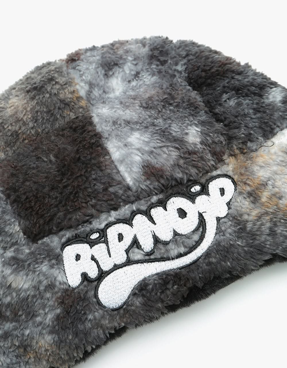 RIPNDIP Warped Sherpa Aviator Hat - Navy/Mauve Tie Dye