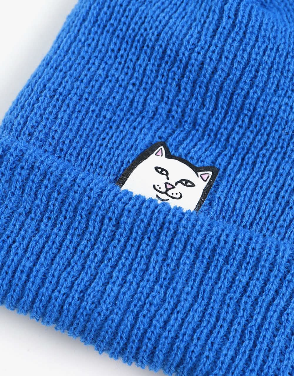 RIPNDIP Lord Nermal Ribbed Beanie  - Blue