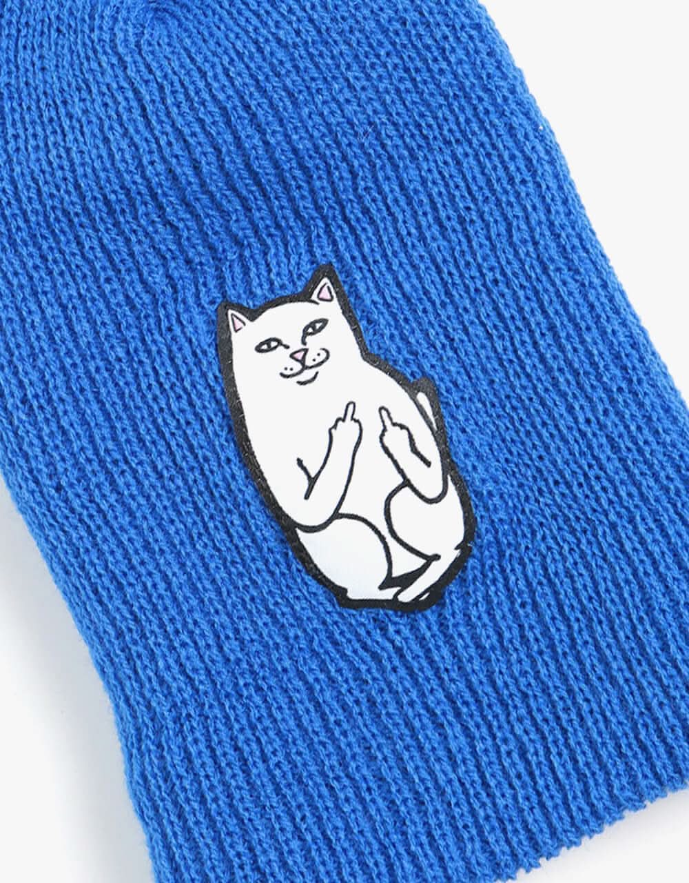 RIPNDIP Lord Nermal Ribbed Beanie  - Blue
