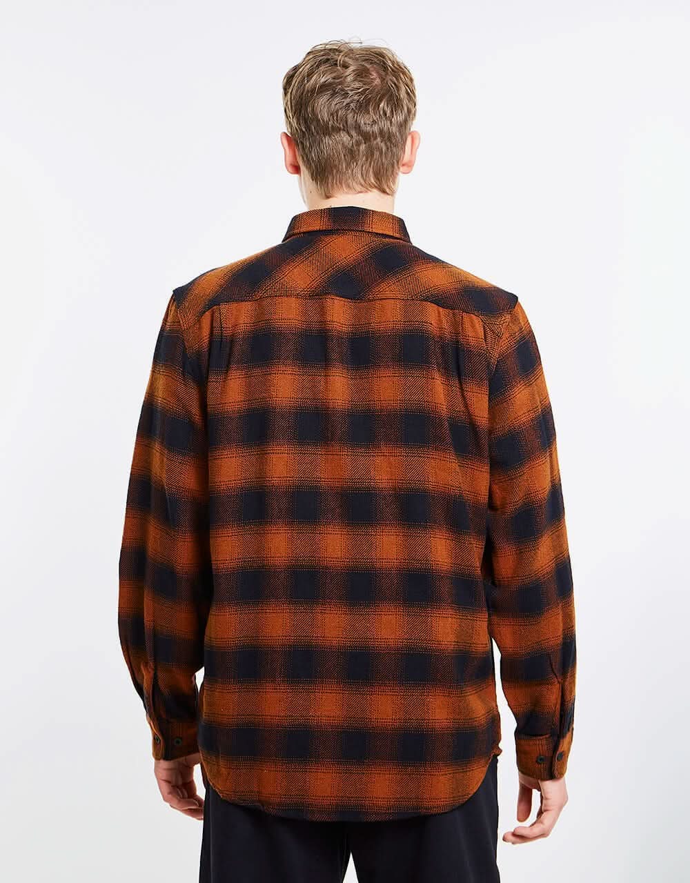 Brixton Bowery L/S Flannel Shirt - Burnt Orange