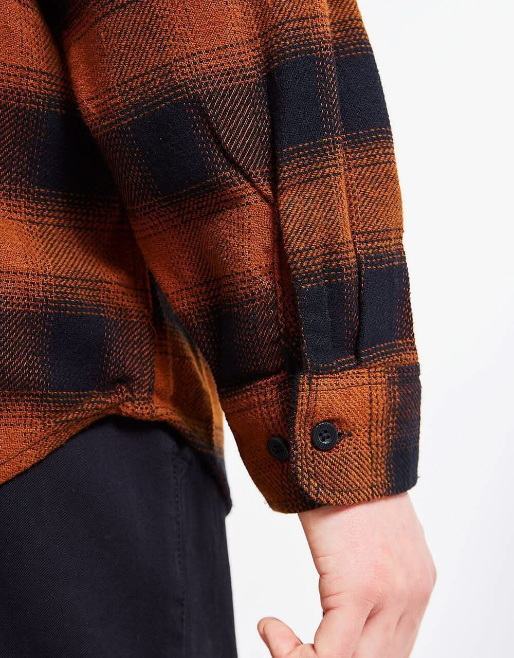 Brixton Bowery L/S Flannel Shirt - Burnt Orange