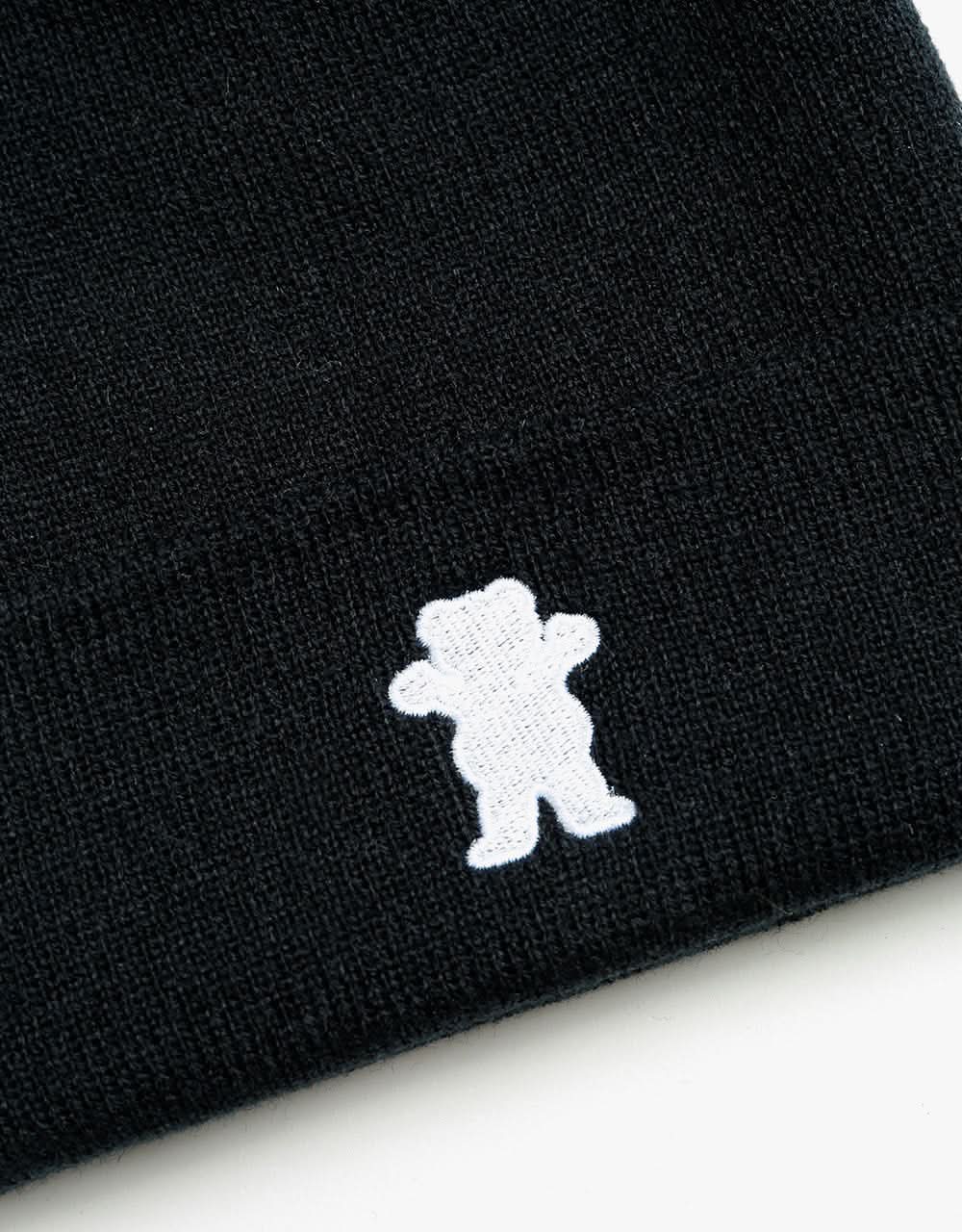 Grizzly OG Bear Embroidered Beanie - Black