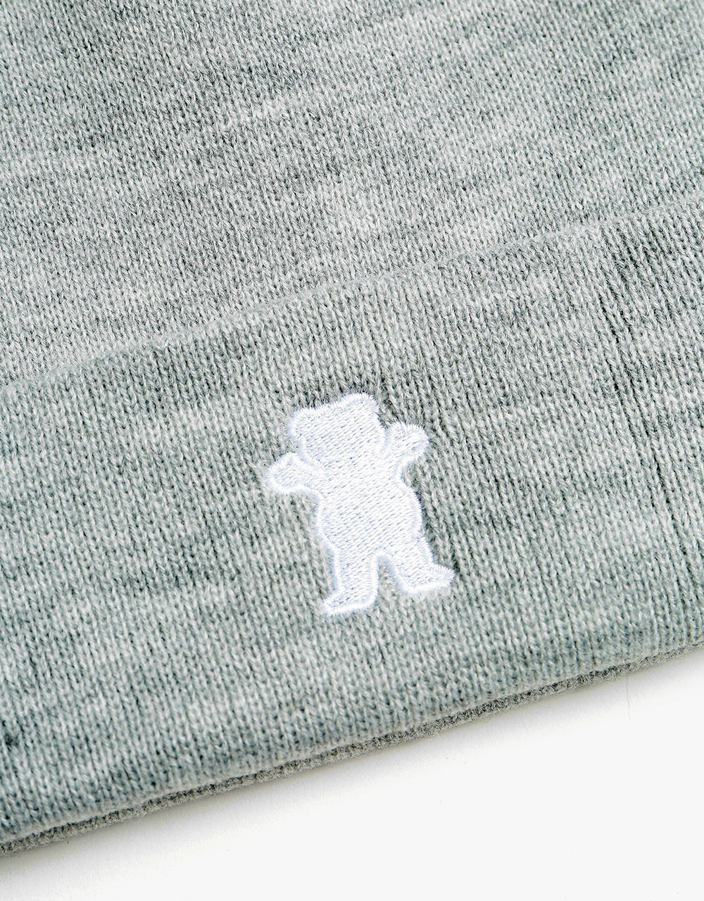 Grizzly OG Bear Embroidered Beanie - Heather Grey