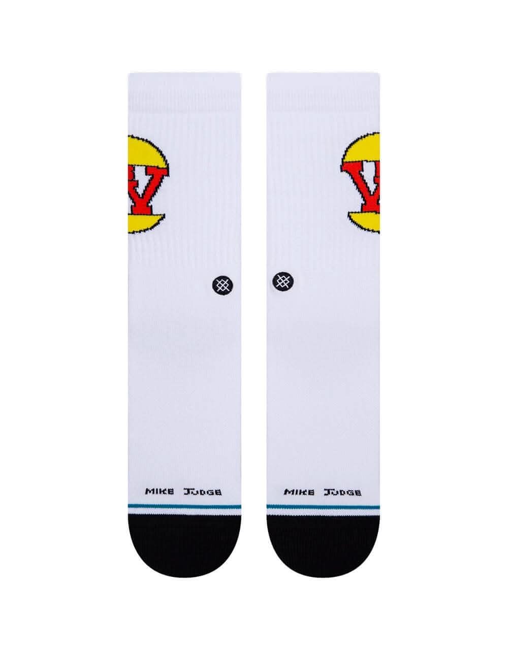 Stance x Beavis And Butthead Burgerworld Crew Socks - White