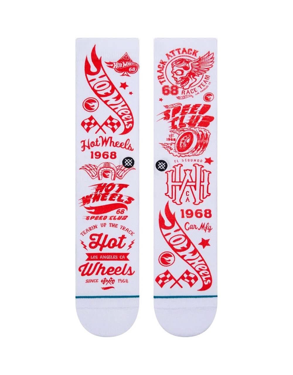 Stance x Hot Wheels Crew Socks - White