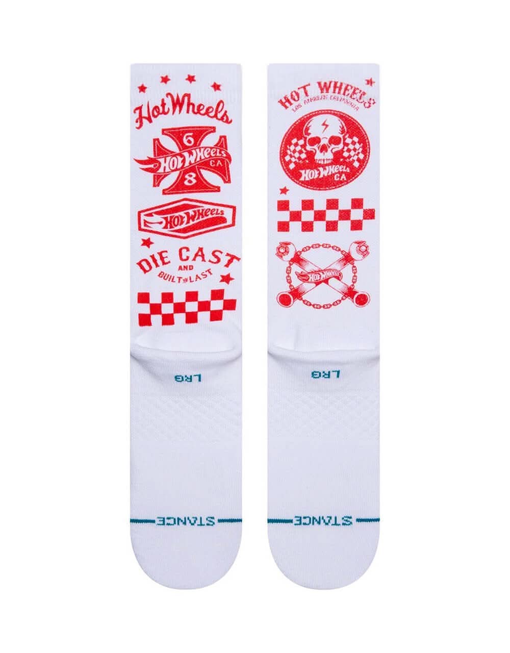 Stance x Hot Wheels Crew Socks - White