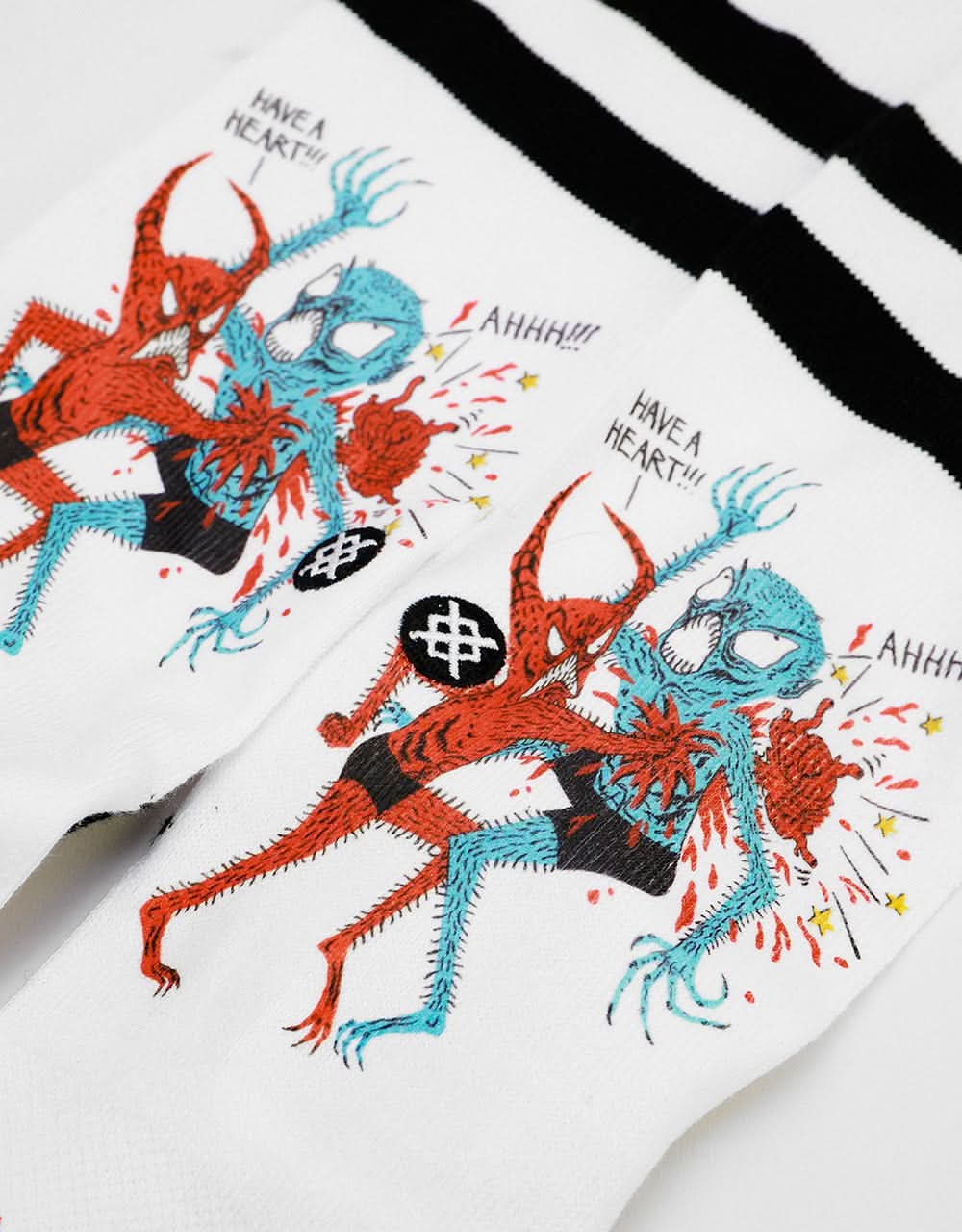Stance x Neckface Have A Heart Crew Socks - White