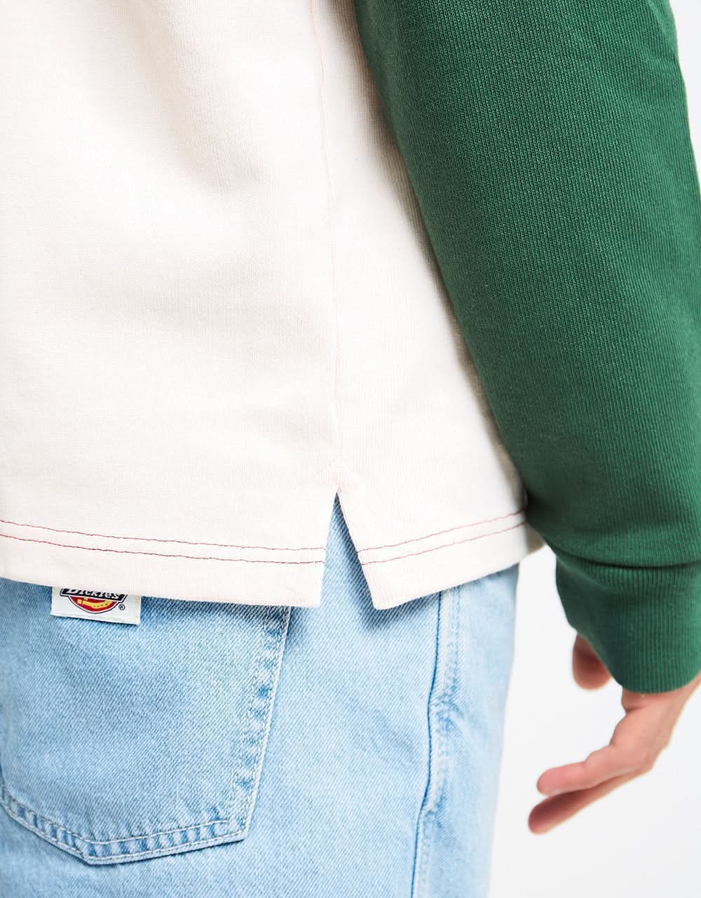 HUF Mick Colour Block L/S Rugby Shirt - Merlot