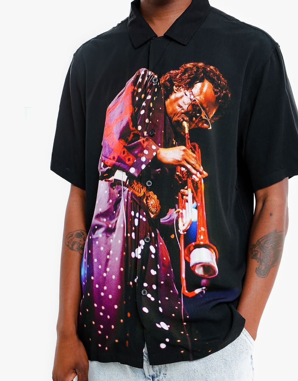 HUF x Miles Davis Yesternow S/S Shirt - Black