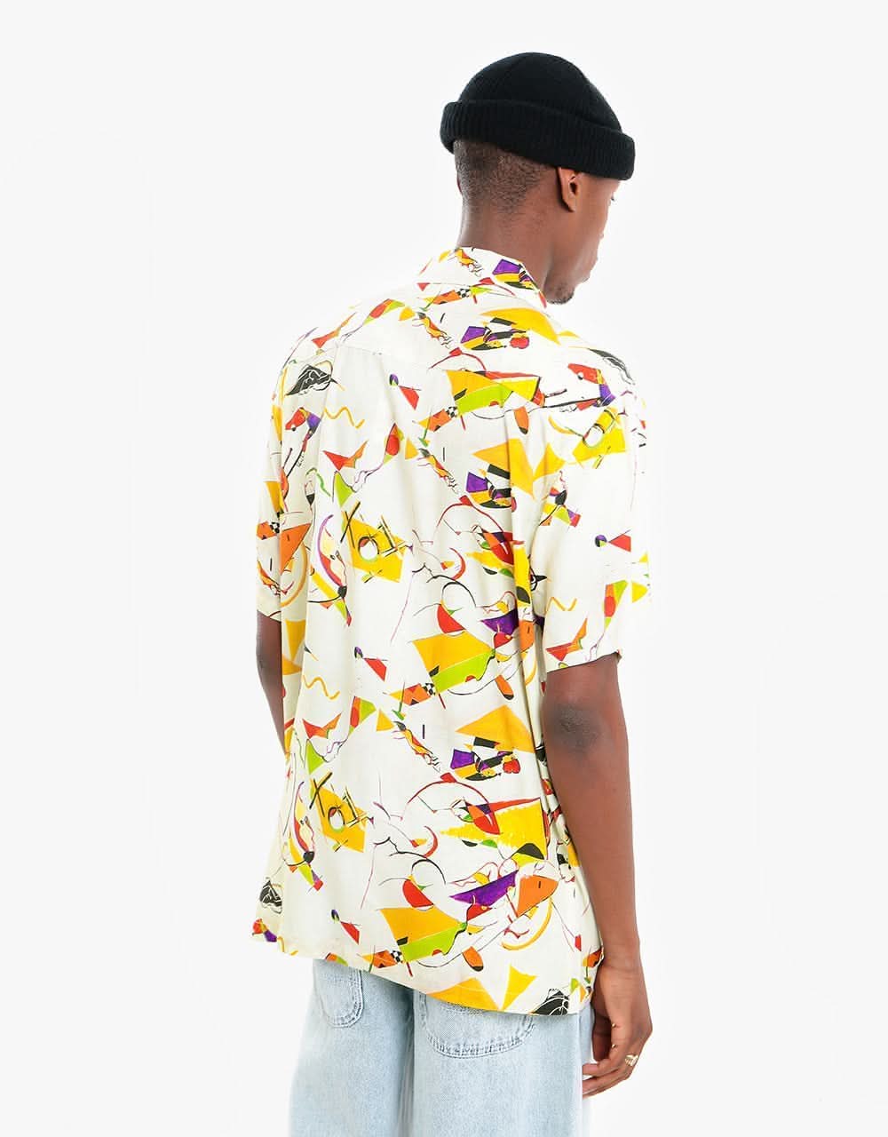 HUF x Miles Davis Self-Portrait Rayon S/S Shirt - Cream
