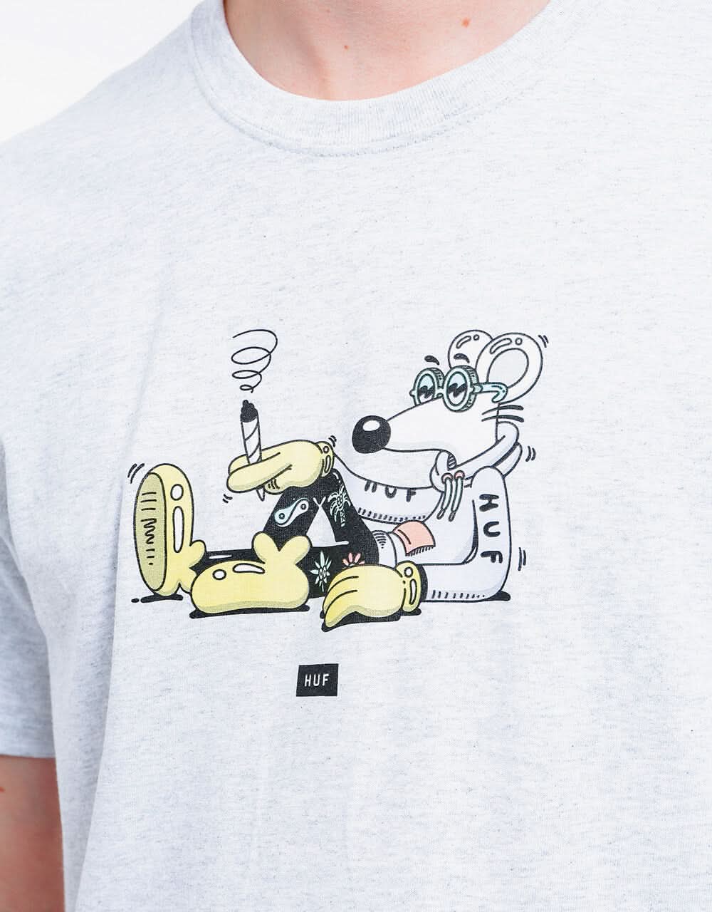 HUF x Steven Harrington Mouse T-Shirt - Grey Heather