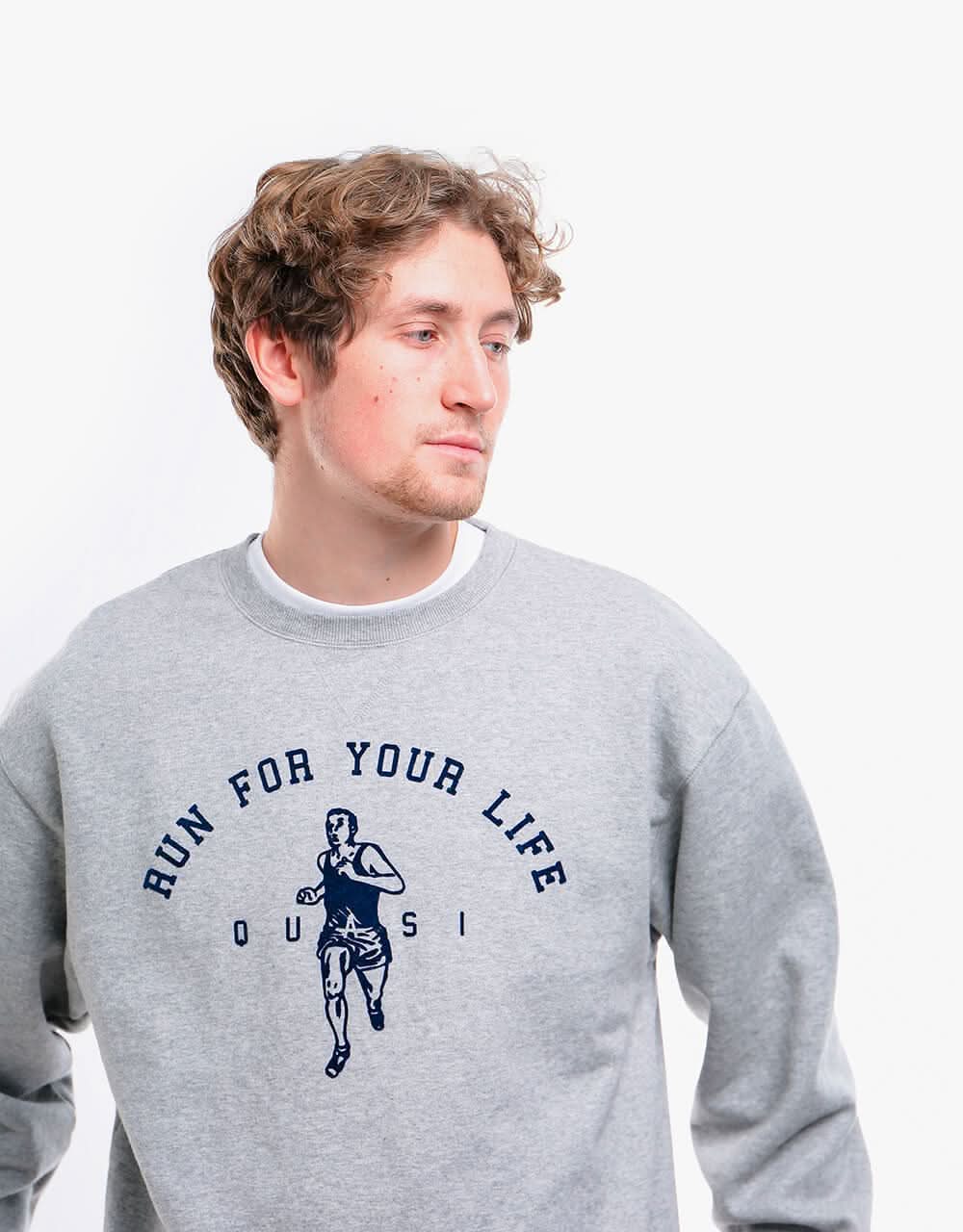 Quasi Run Sweatshirt - Heather Grey