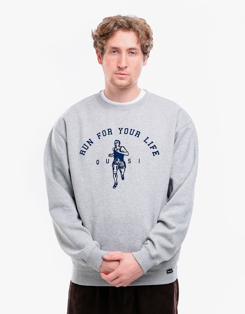 Quasi Run Sweatshirt - Heather Grey