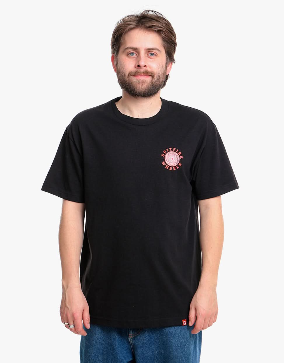 Spitfire OG Classic Fill T-Shirt - Black/Red-White