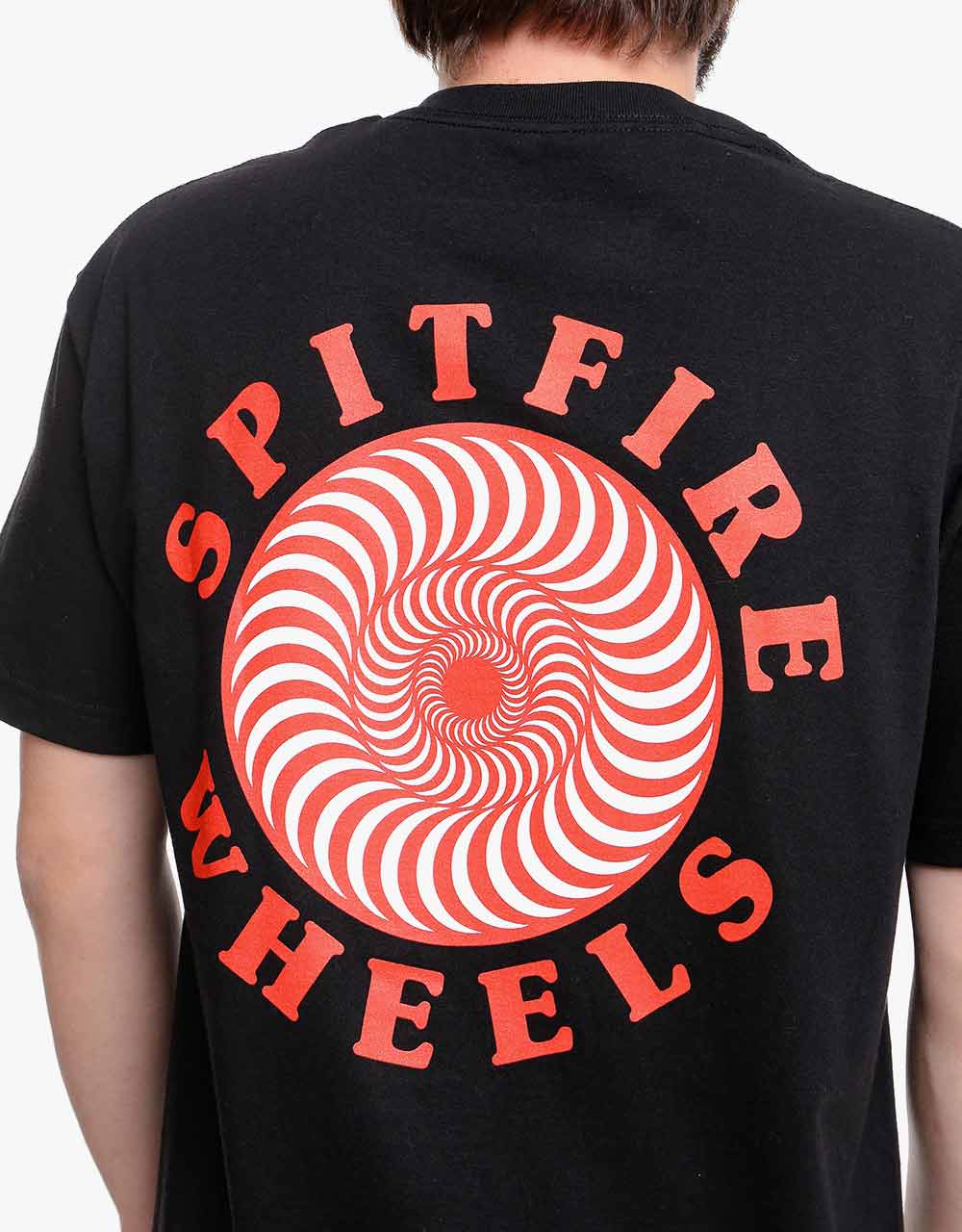Spitfire OG Classic Fill T-Shirt - Black/Red-White