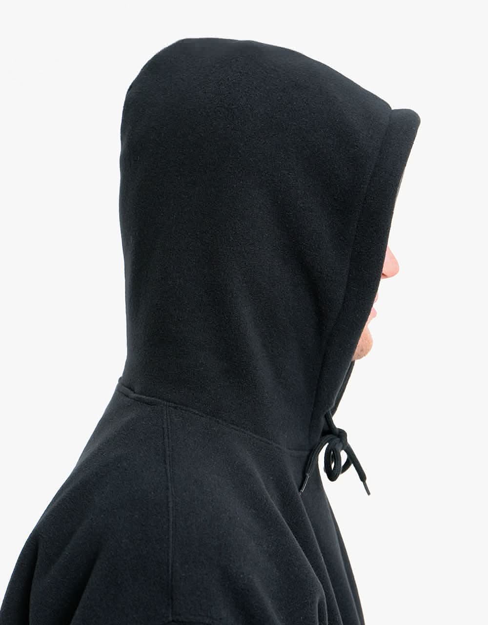 Magenta Fleece Terry Mix Pullover Hoodie - Black