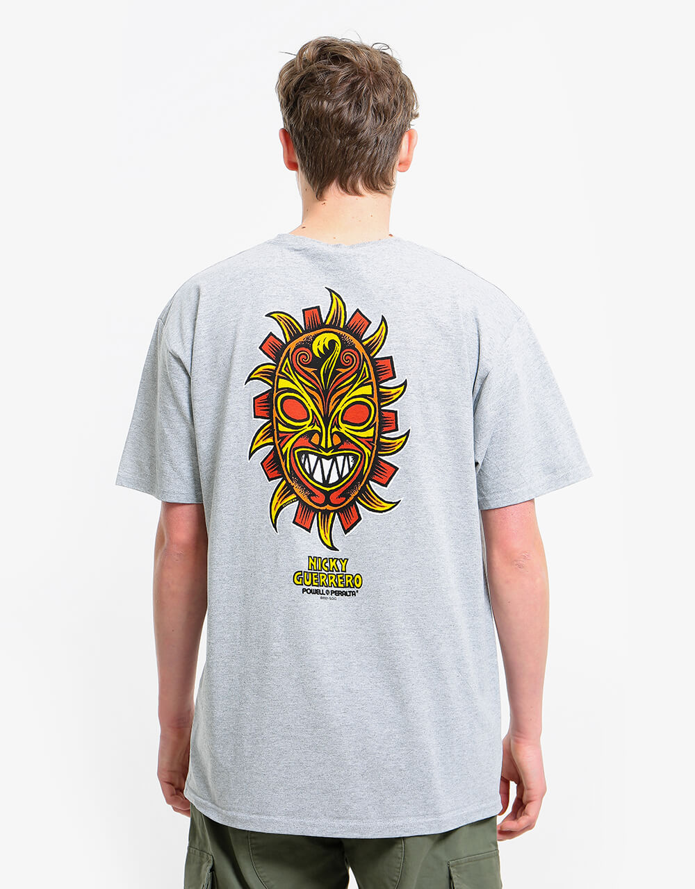 Powell Peralta Nicky Guerrero Mask T-Shirt - Athletic Heather