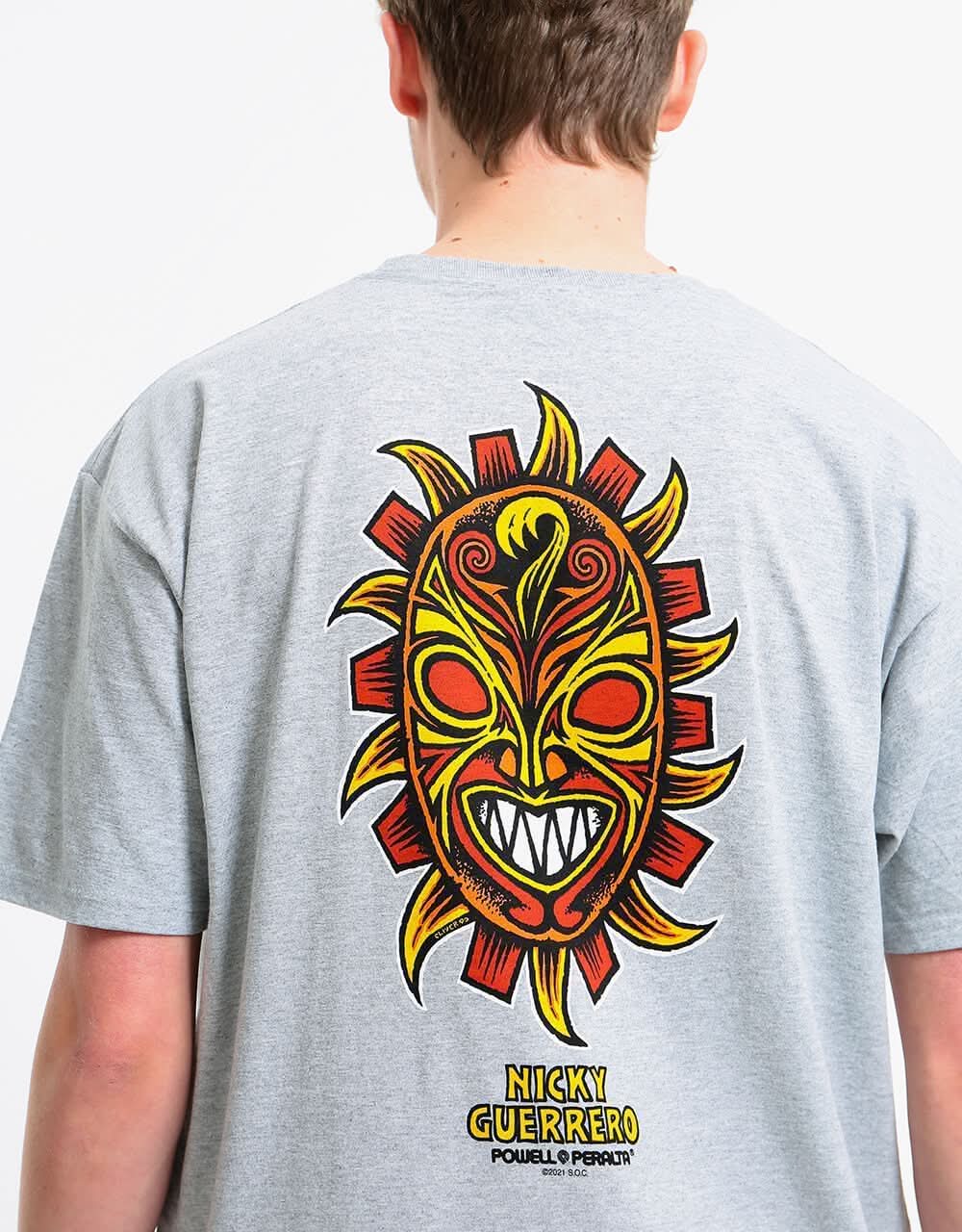 Powell Peralta Nicky Guerrero Mask T-Shirt - Athletic Heather