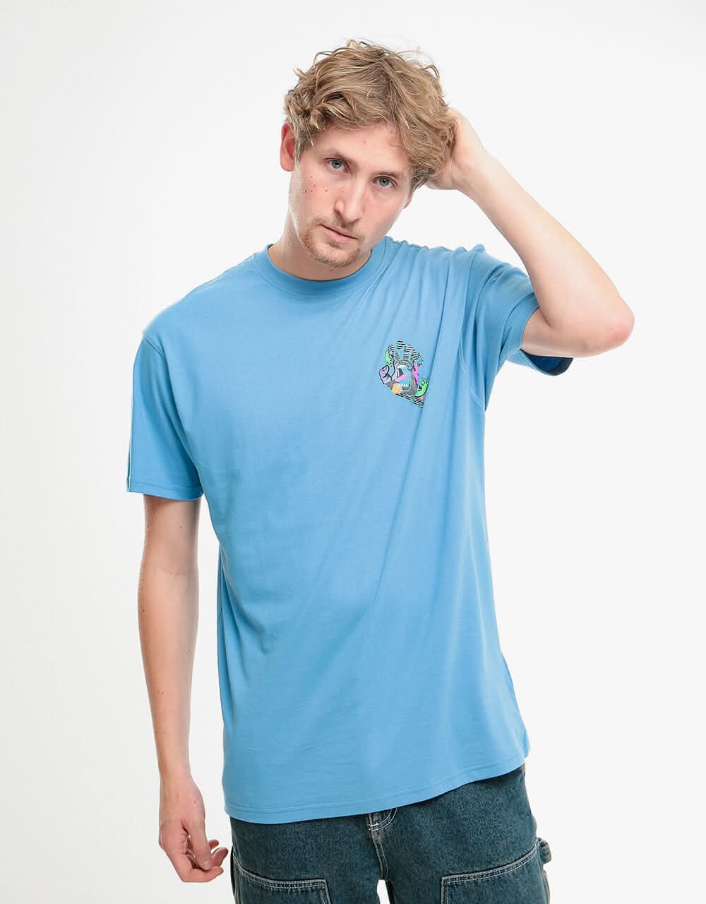 Santa Cruz Strange Hand T-Shirt - Cool Blue