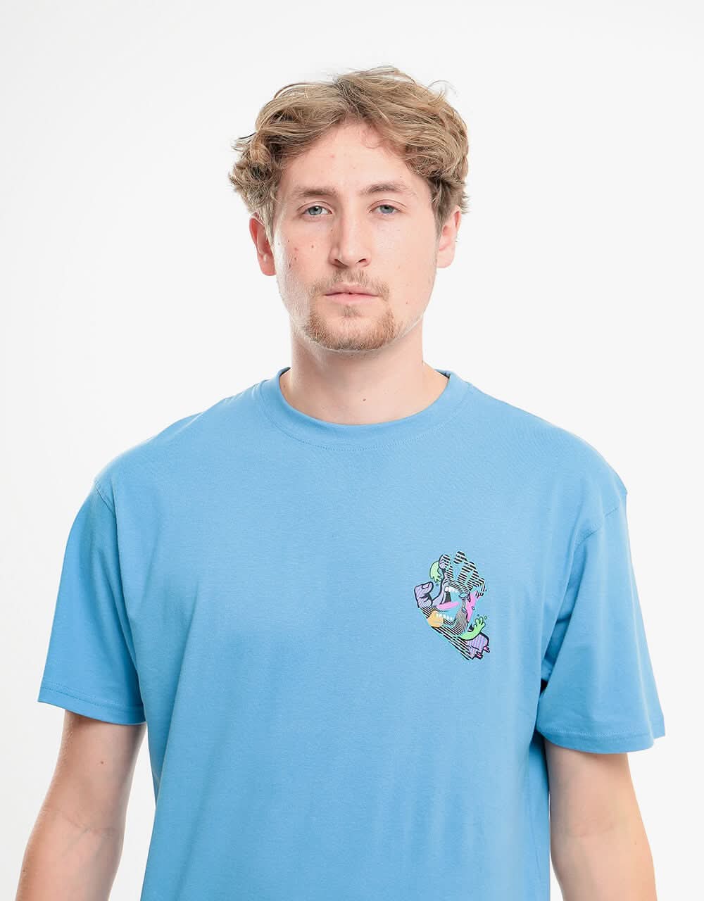 Santa Cruz Strange Hand T-Shirt - Cool Blue