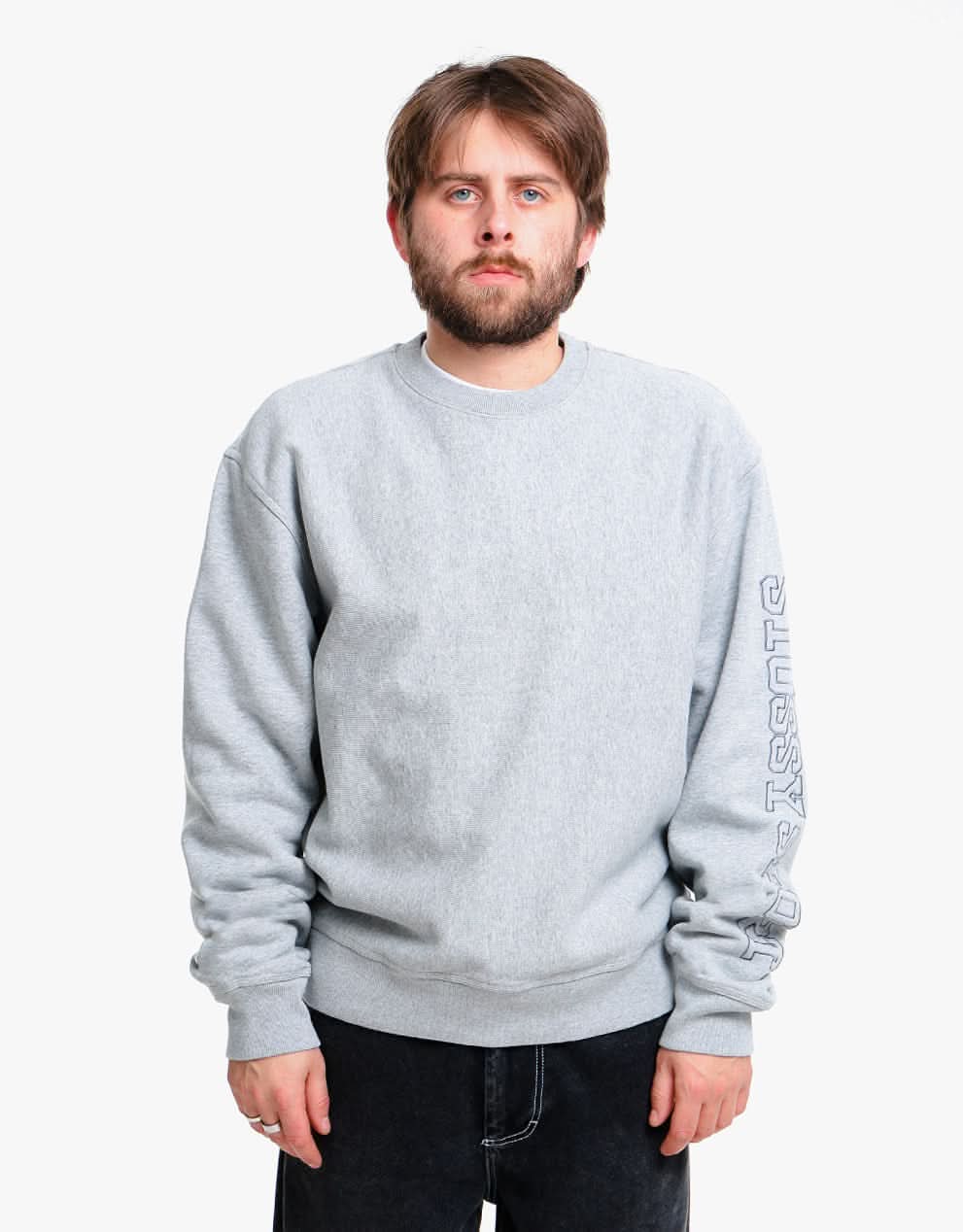 Stüssy Stussy Sport Applique Crew Sweatshirt - Grey Heather