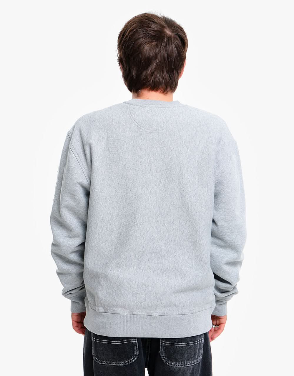 Stüssy Stussy Sport Applique Crew Sweatshirt - Grey Heather