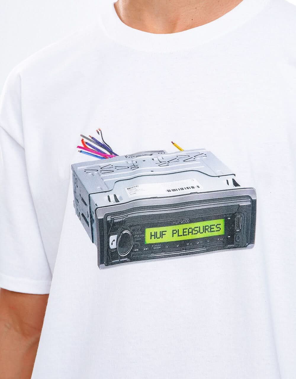 HUF x Pleasures Head Unit S/S T-Shirt - White