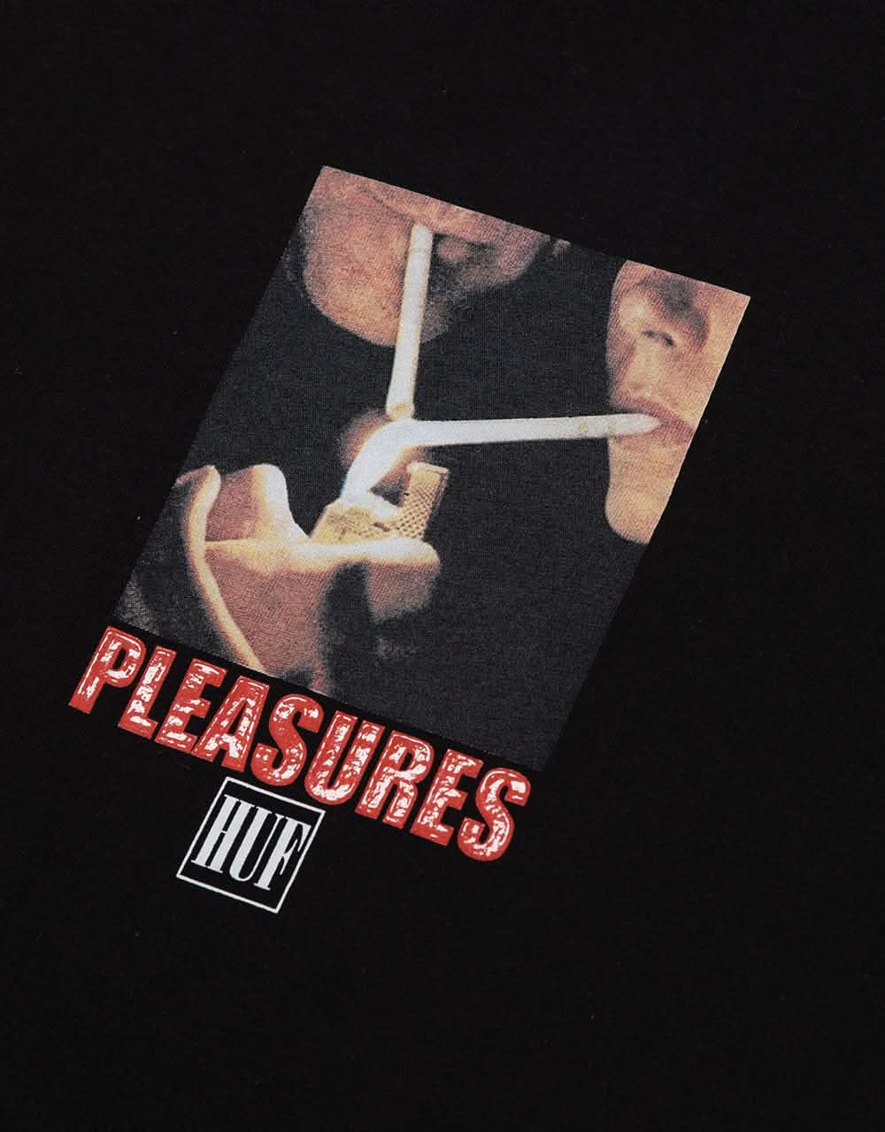 HUF x Pleasures Together S/S T-Shirt - Black