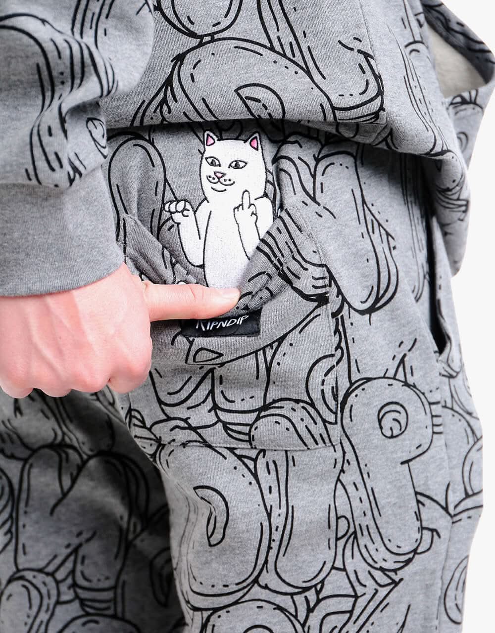 RIPNDIP Bubble Bobble Sweatpant - Charcoal Heather