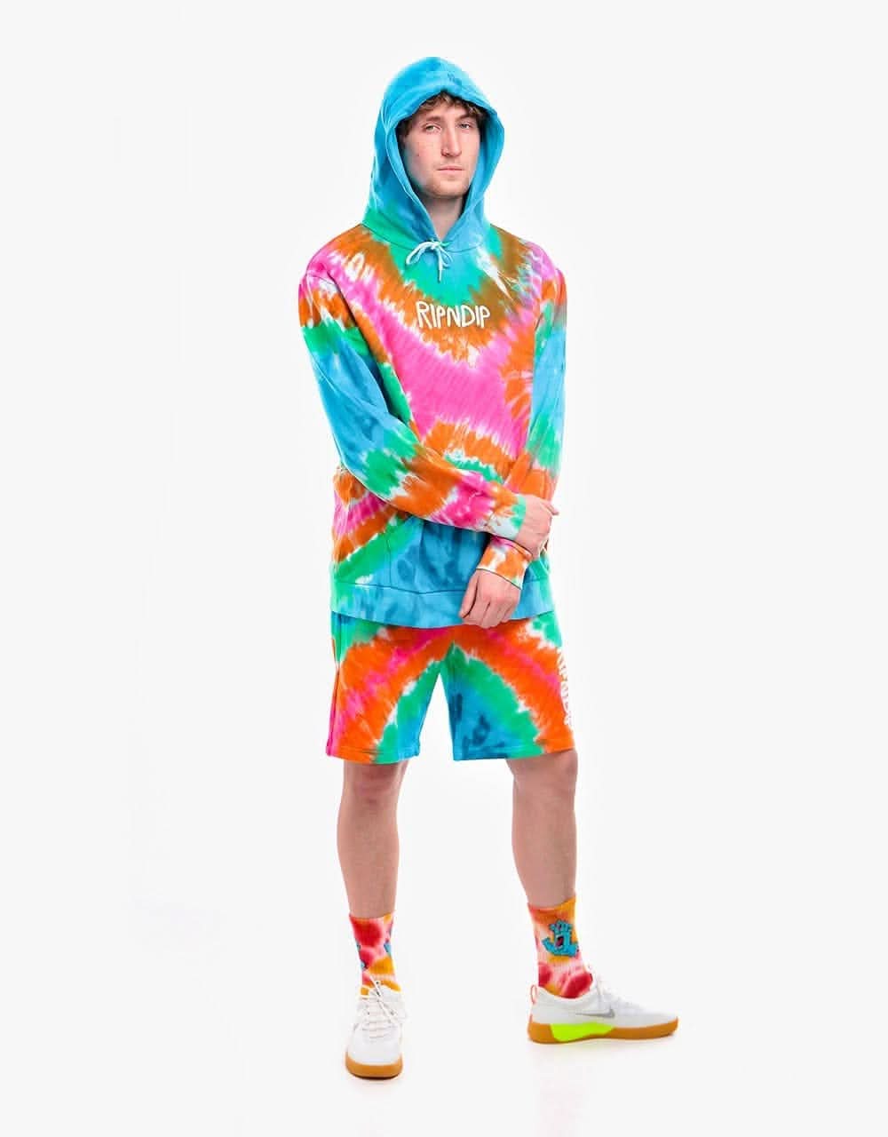 RIPNDIP OG Prisma Sweatshort - Rainbow X-Dye