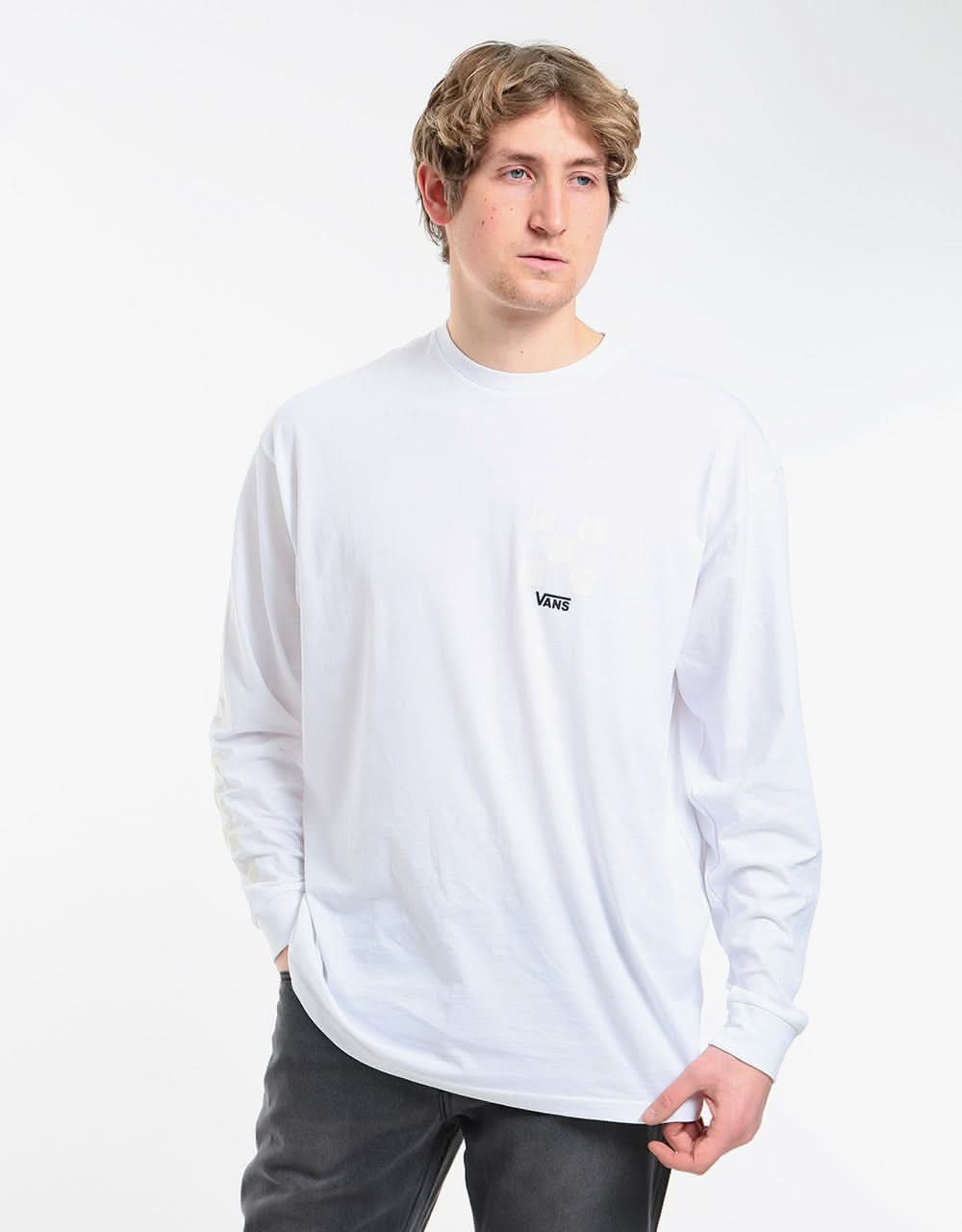Vans Checkerboard 21 L/S T-Shirt - White