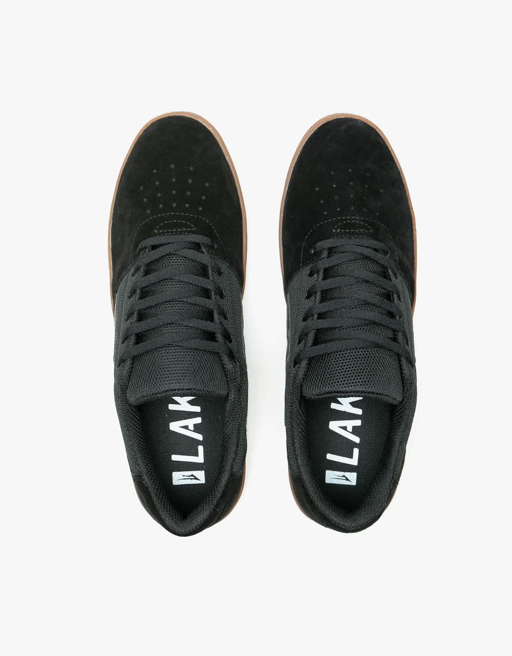 Lakai Brighton Skate Shoes - Black/Gum Suede